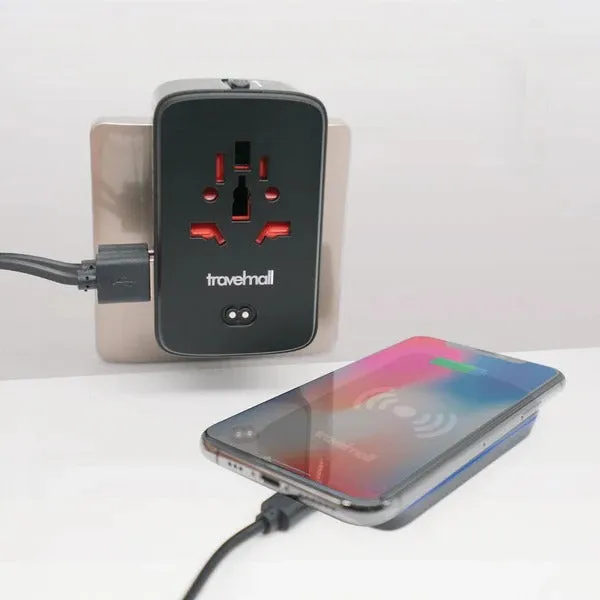 Travelmall 3in1 Adaptor with Wireless Charger & 4000mAh Battery