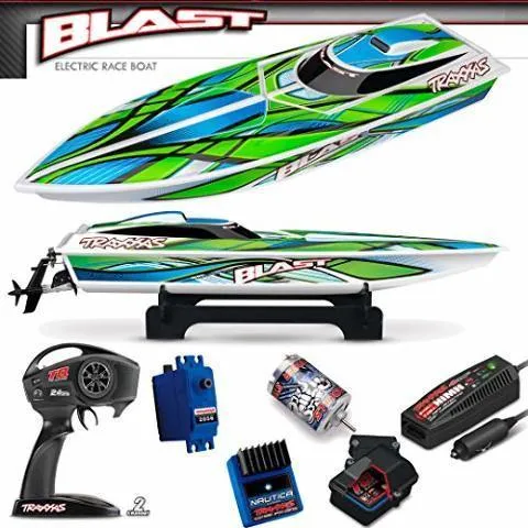 Traxxas 38104-1-GRN Blast: High Performance Race Boat Green