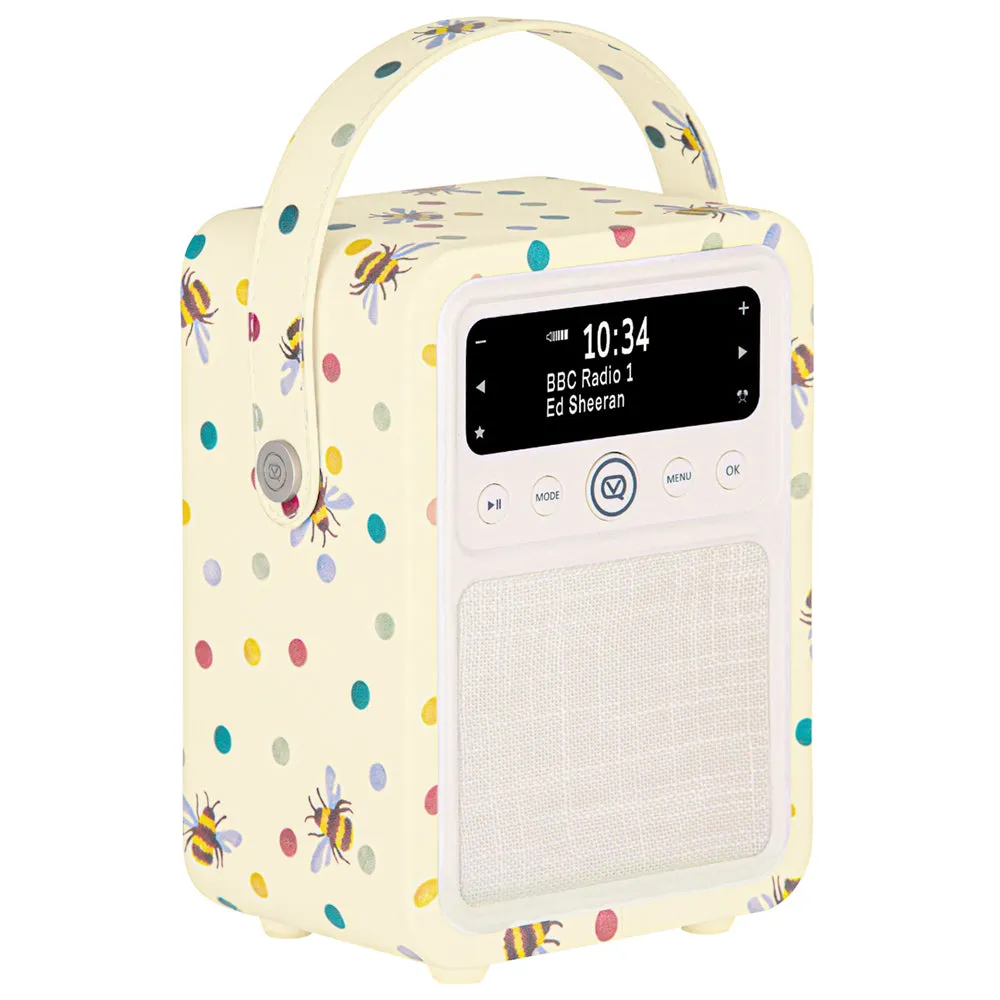 VQ Monty DAB  Radio with Bluetooth Speaker by Emma Bridgewater (Polka Bee)