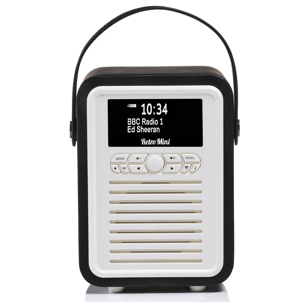 VQ Retro Mini DAB  Portable Radio with Bluetooth Speaker (Black)