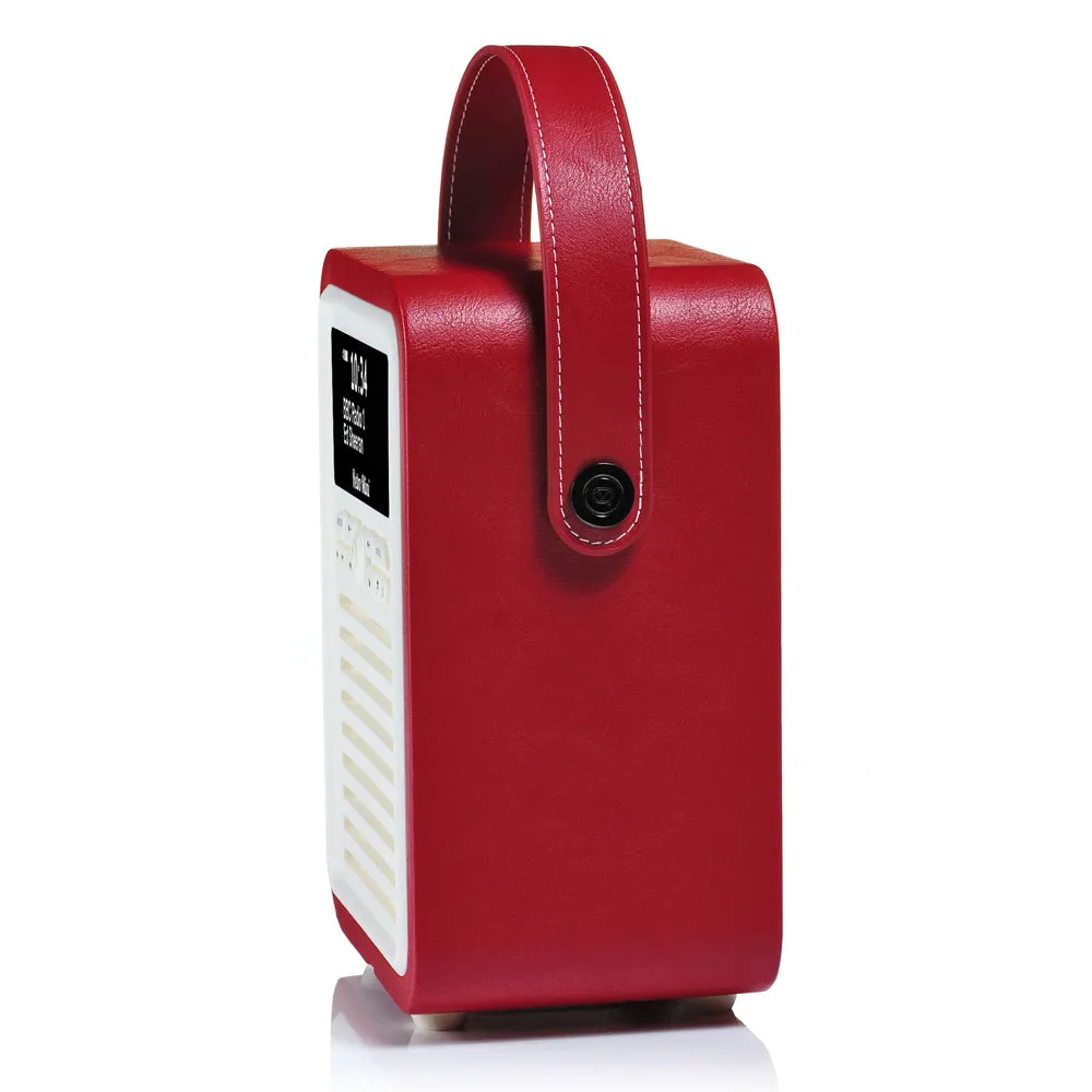 VQ Retro Mini DAB  Portable Radio with Bluetooth Speaker (Red)