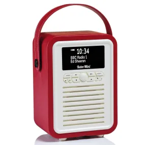 VQ Retro Mini DAB  Portable Radio with Bluetooth Speaker (Red)