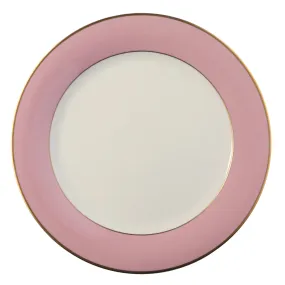 White ColorSheen Pink Gold Charger Plate