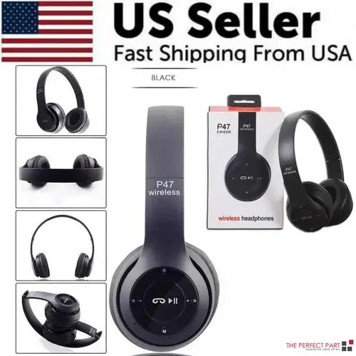 Wireless Bluetooth 5.0 Headphones Headset Over-Ear FM Radio MIC