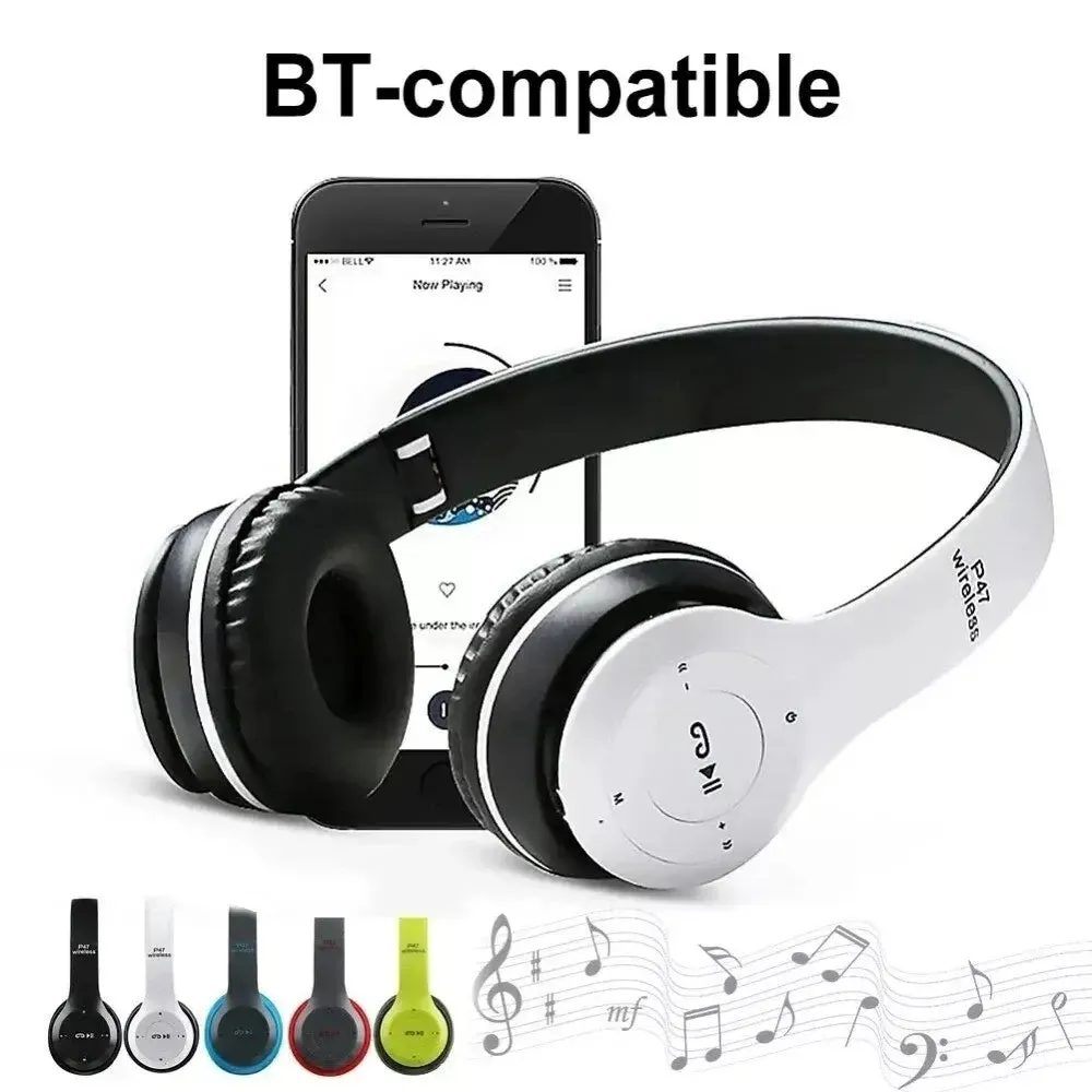 Wireless Bluetooth 5.0 Headphones Headset Over-Ear FM Radio MIC