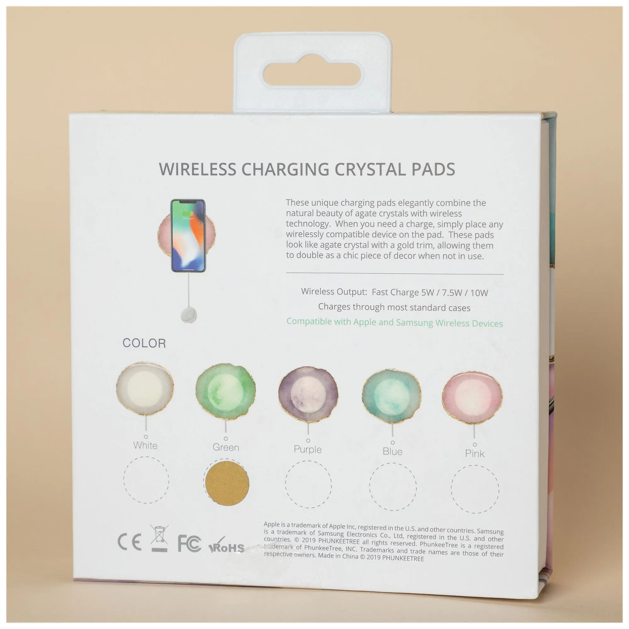 Wireless Charging Agate Crystal Pad