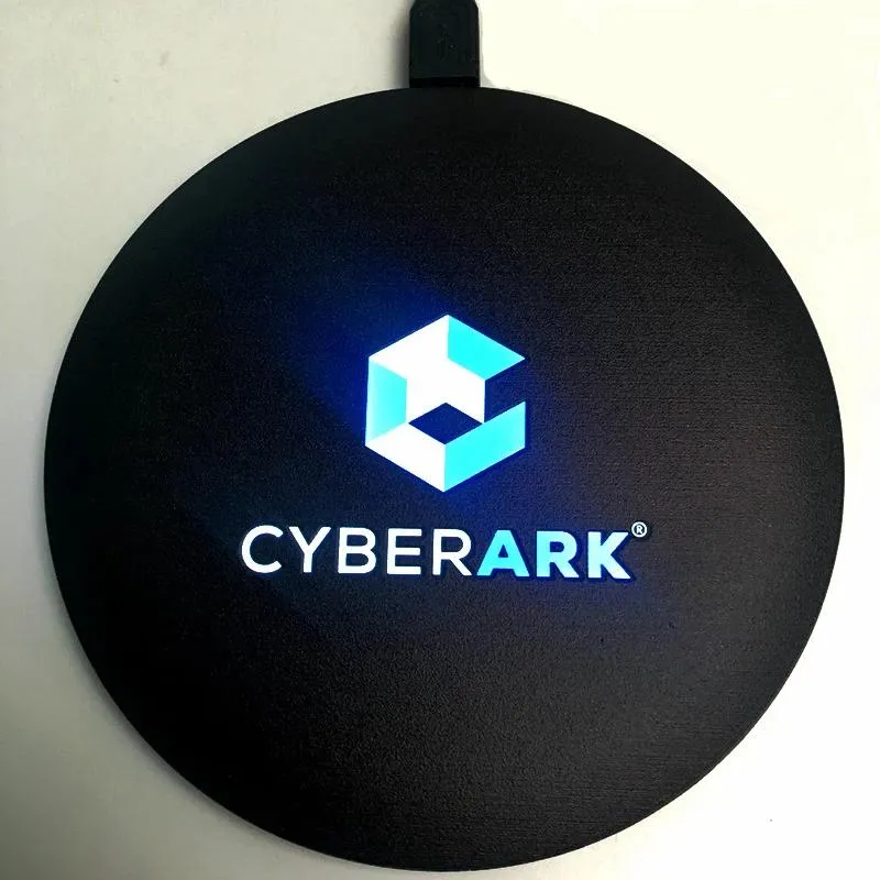 Wireless charging with Glowing Logo (Black)