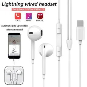 WIWU Automatic pop-up window Headphones Wired Bluetooth Earphone for Apple IPhone X XR XS Max 8 7 Plus Earbuds with Microphone EarPhone