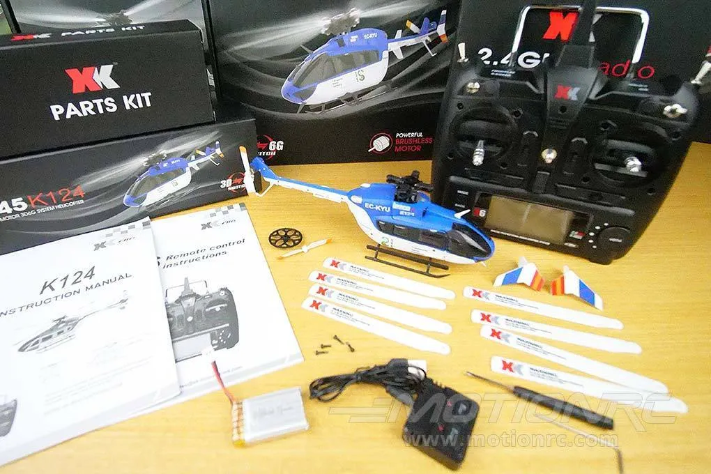 XK K124 Blue 120 Size Gyro Stabilized Helicopter - RTF