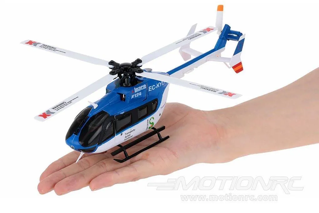 XK K124 Blue 120 Size Gyro Stabilized Helicopter - RTF