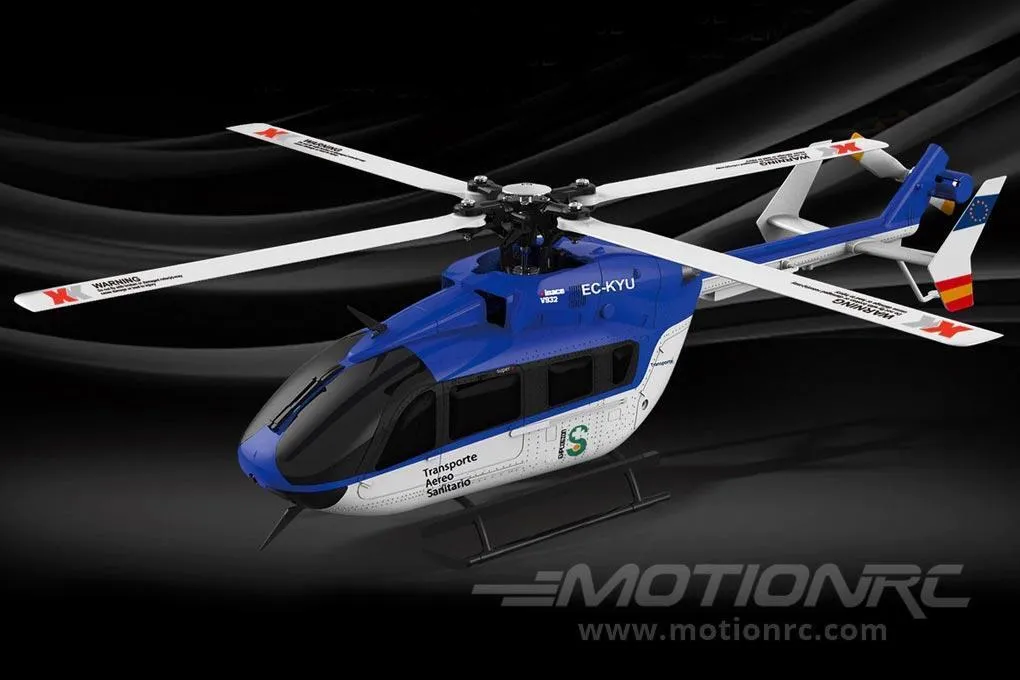 XK K124 Blue 120 Size Gyro Stabilized Helicopter - RTF