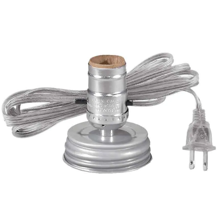 Zinc Mason Jar Electric Lamp Adaptor